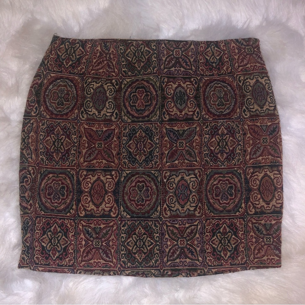 Patterned Mini Skirt